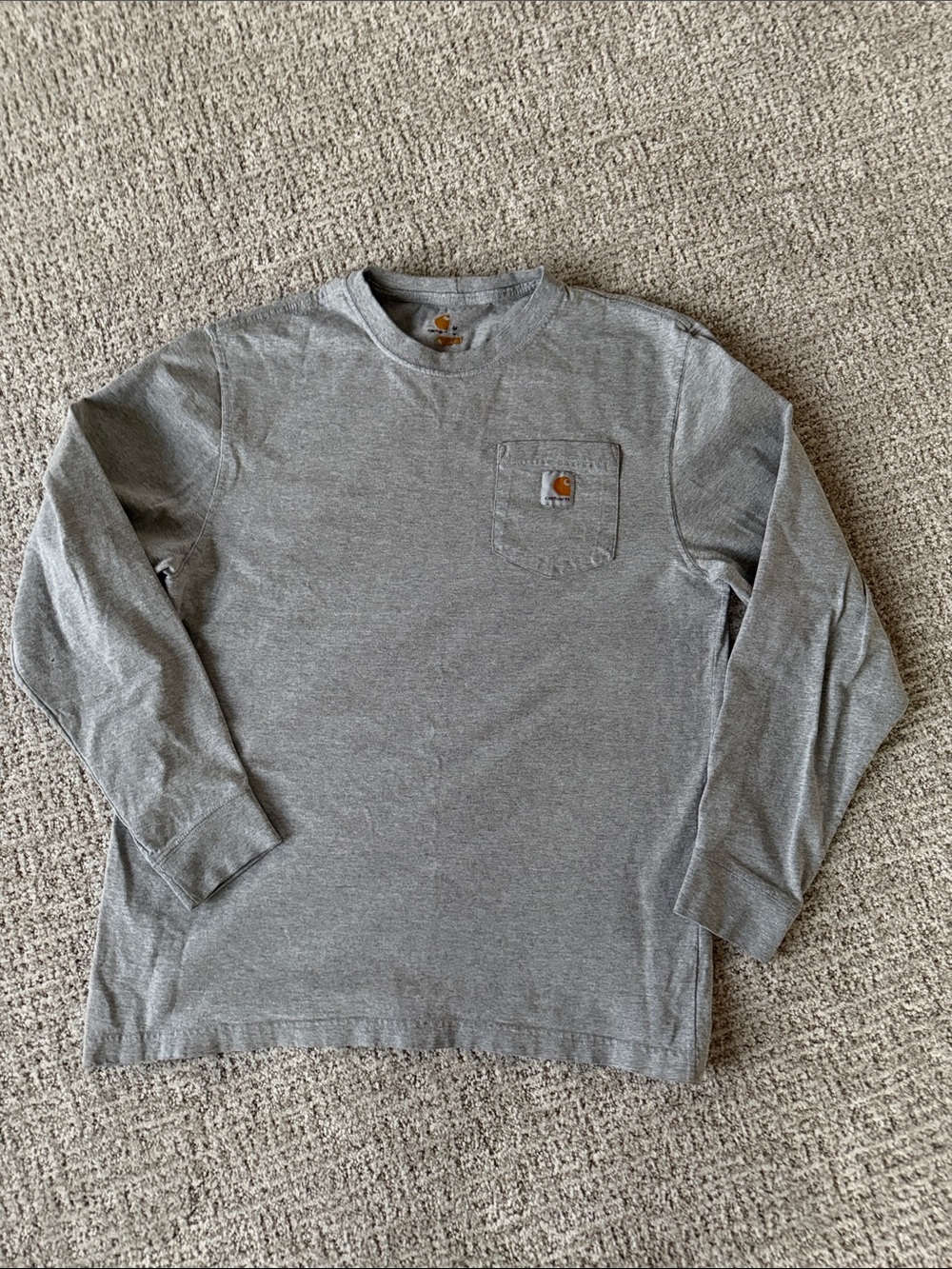 Carhartt Men’s Long-Sleeve Pocket Tee - Heather Gray